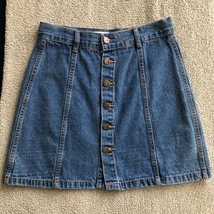 High Rise Jean Mini Skirt